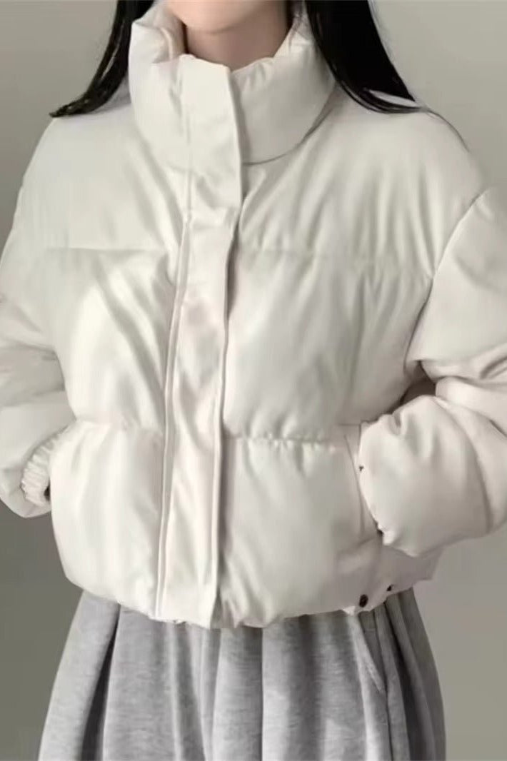 ZEYA - Sammy Faux Leather Puffer Jacket