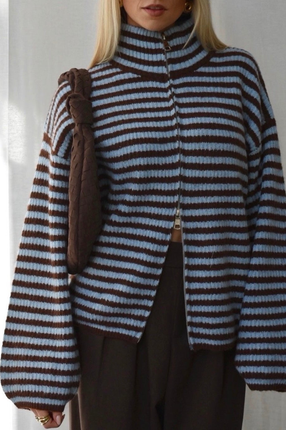 ZEYA - Sarah Striped Knit Cardigan