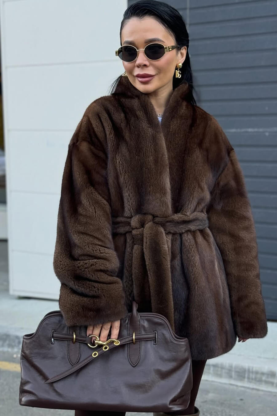ZEYA - Seve Belted Faux Fur Jacket