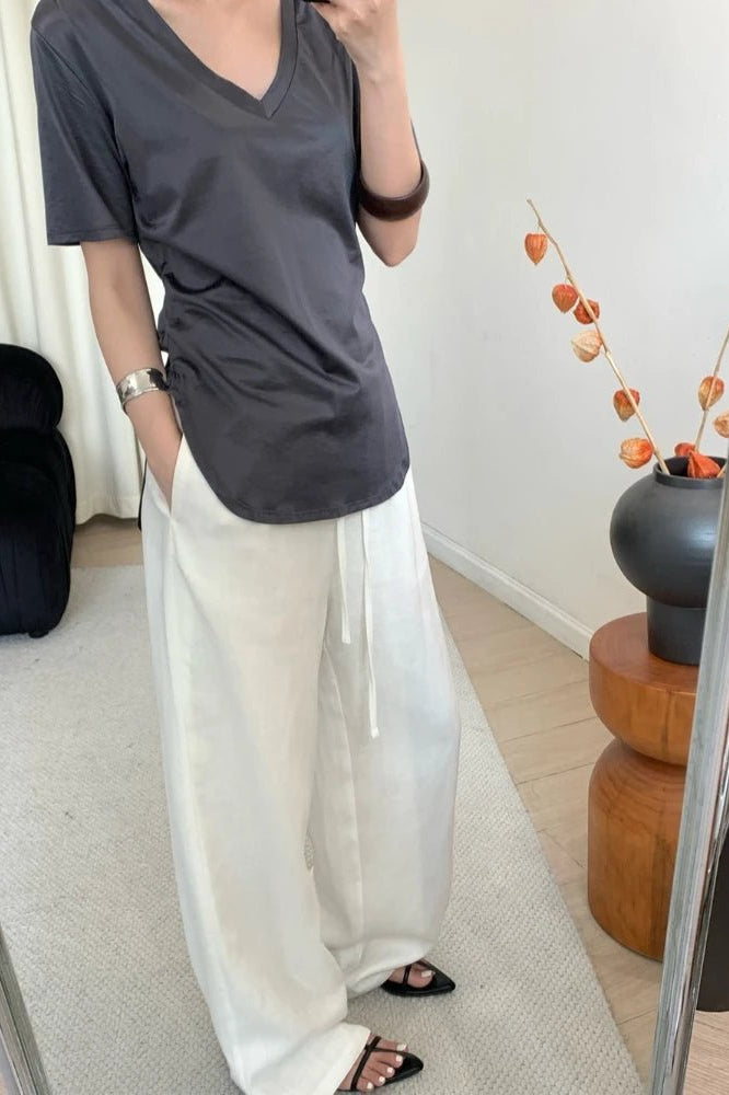 ZEYA - Shiela Wide Leg Linen Pants