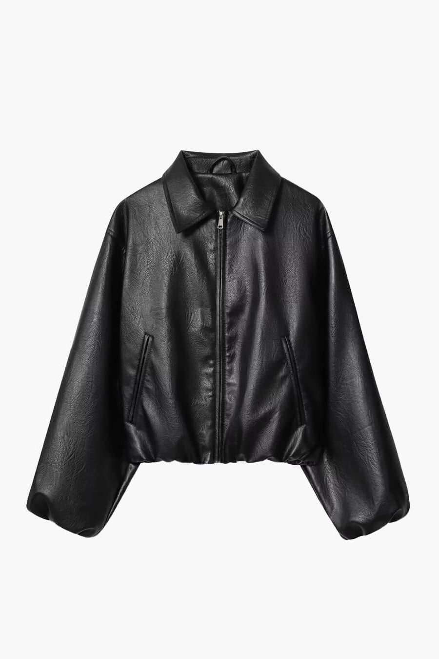 ZEYA - Sienna Faux Leather Bomber Jacket