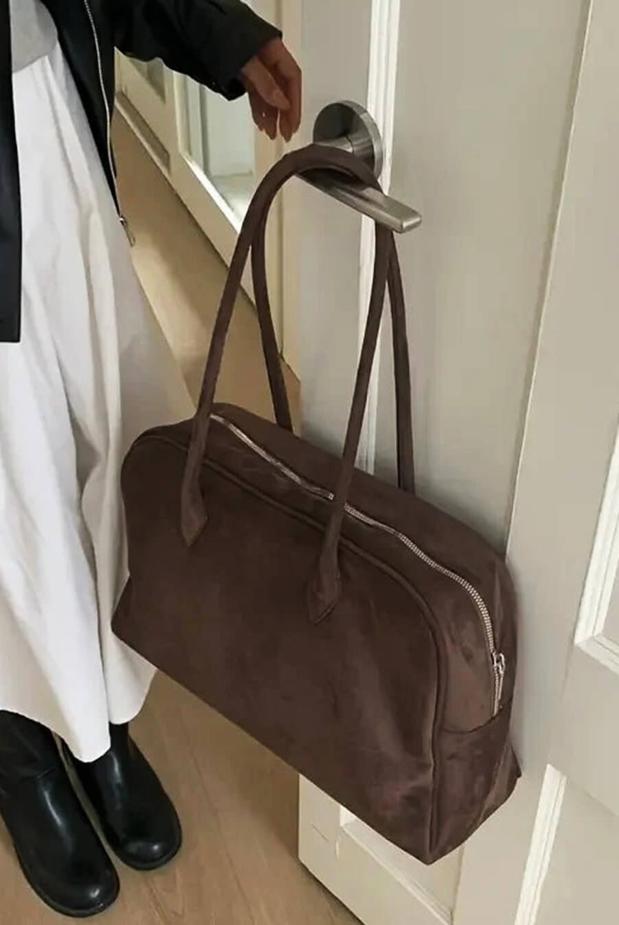 ZEYA - Sofia Vintage Faux Leather Laptop Tote