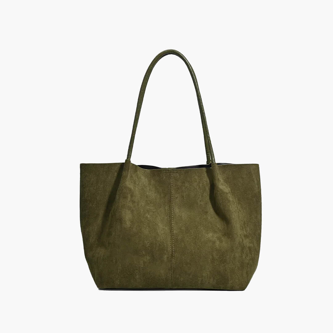 ZEYA - Tessa Suede Tote Bag with Pouch