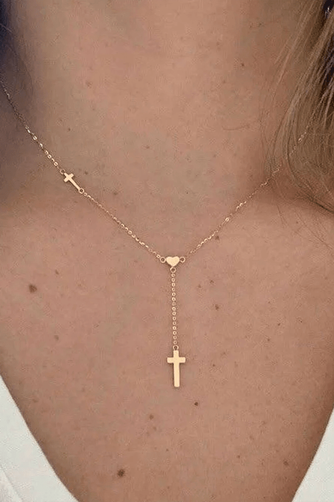 ZEYA - Valencia Cross Pendant Necklace