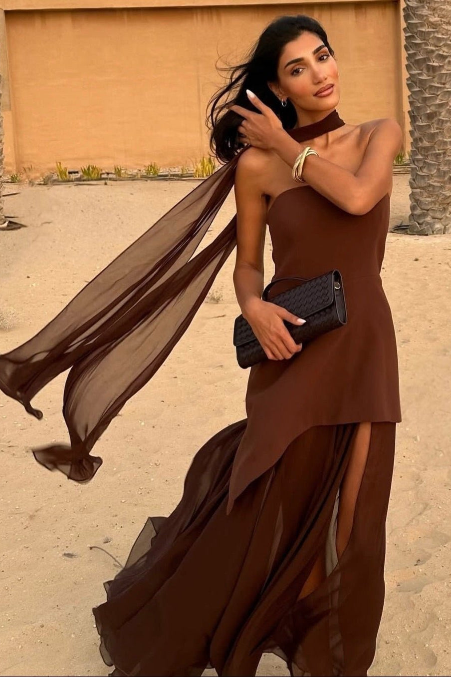 ZEYA - Valentina Mesh Strapless Maxi Dress