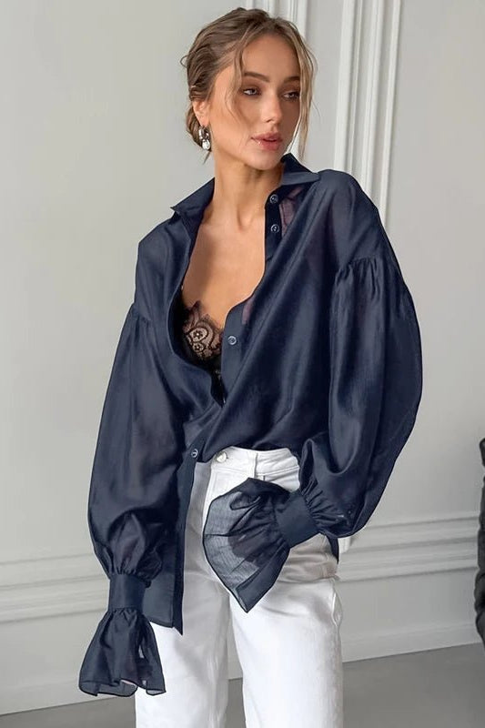 ZEYA - Vivienne Long Sleeve Sheer Blouse