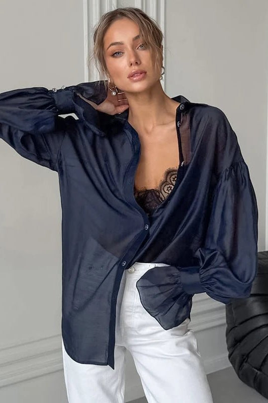 ZEYA - Vivienne Long Sleeve Sheer Blouse