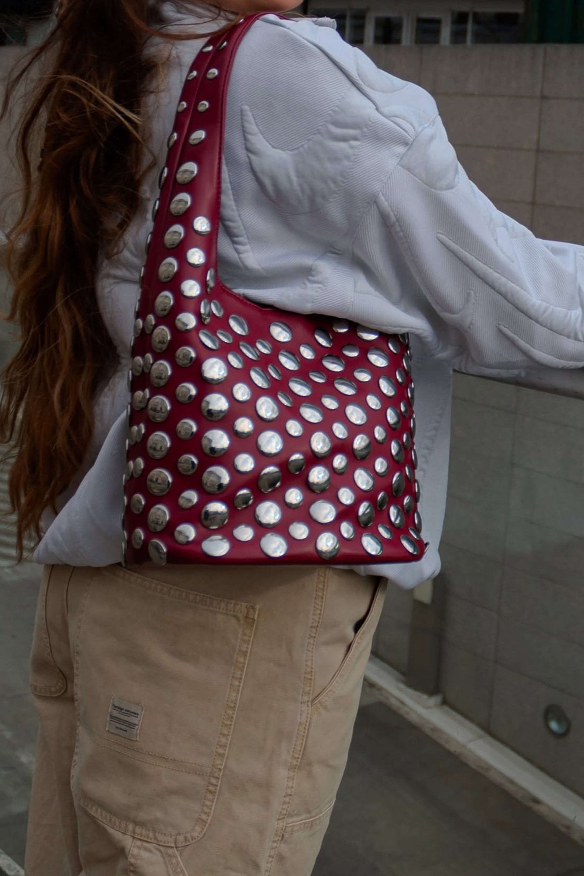 ZEYA - Zinnia Studded Bucket Bag