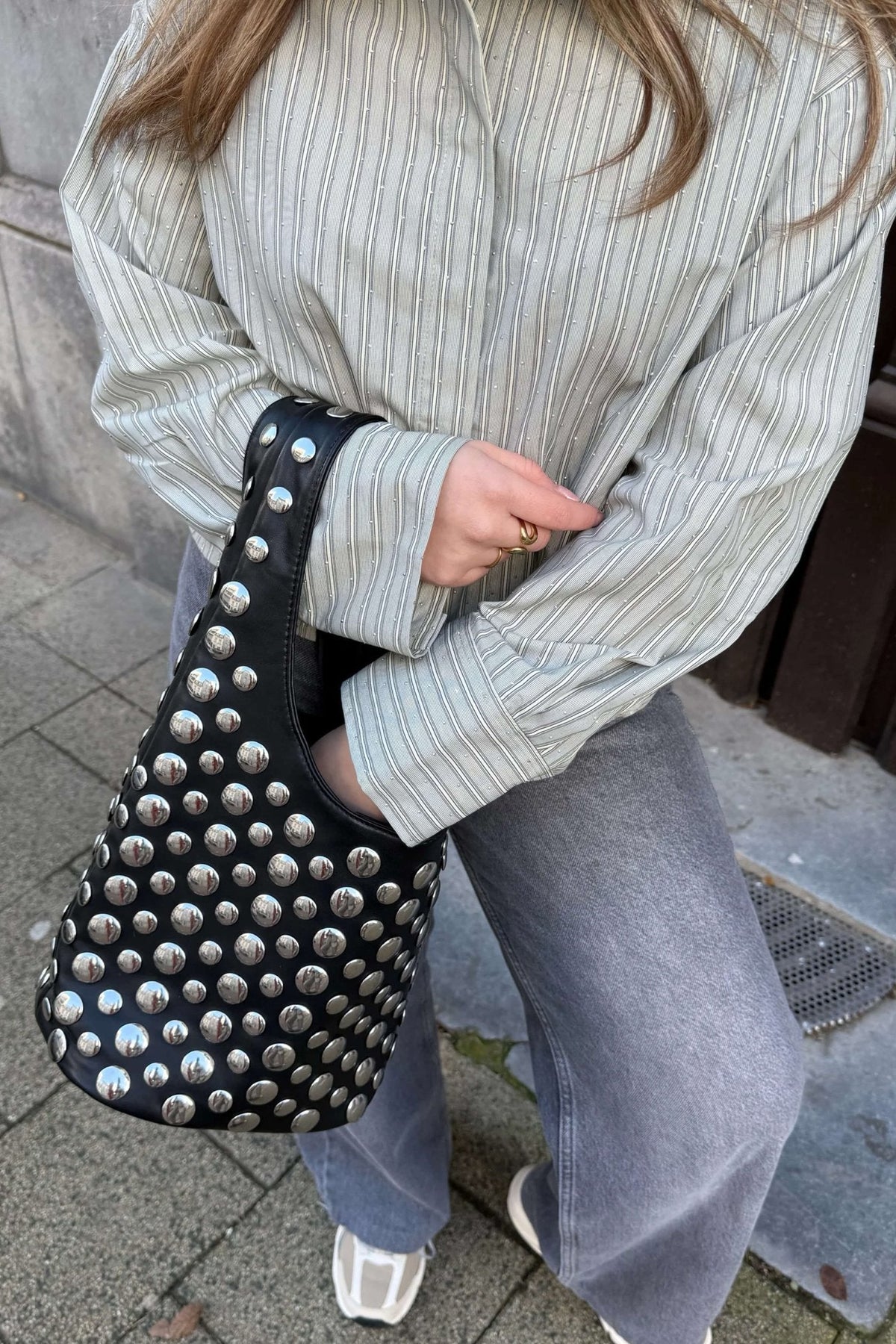ZEYA - Zinnia Studded Bucket Bag