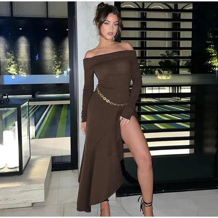 Elena Ruffle Maxi Dress