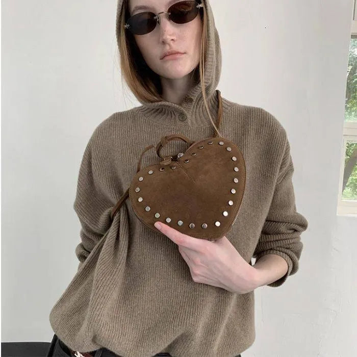Esther Vintage Faux Suede Crossbody Taske