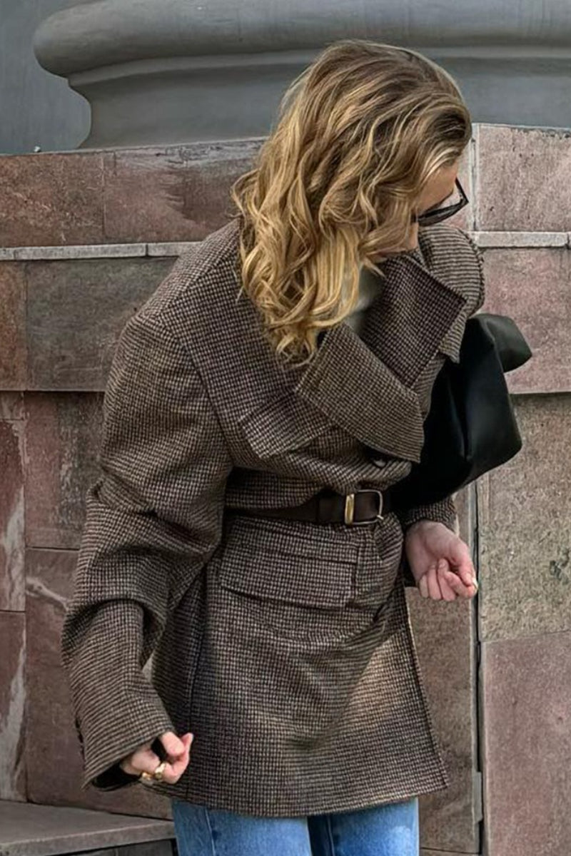 Amy struktureret tweedfrakke