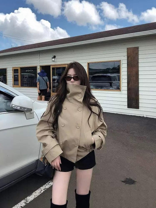 Rachel Utility Cropped Trenchcoat