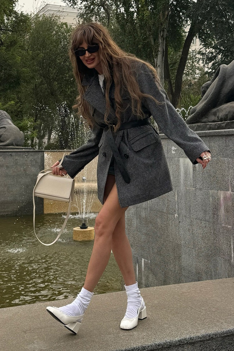 Amy struktureret tweedfrakke