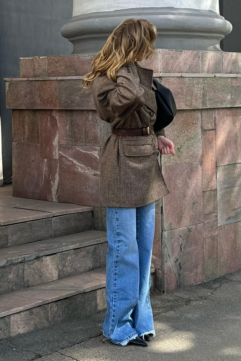 Amy struktureret tweedfrakke