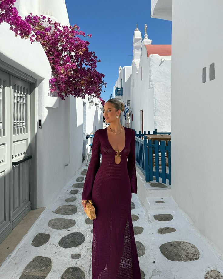 Courtney strikket bodycon strandkjole