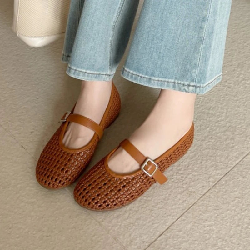 Sophia Mesh Ballerina Flats