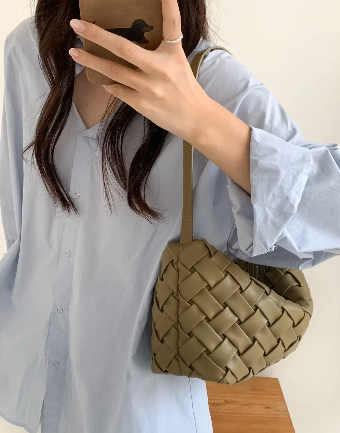 Annie Minimalistisk Hobo Skuldertaske
