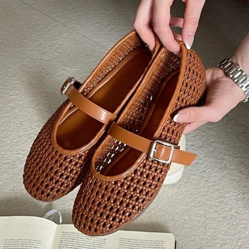 Sophia Mesh Ballerina Flats