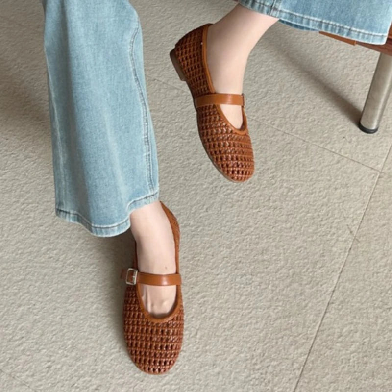 Sophia Mesh Ballerina Flats