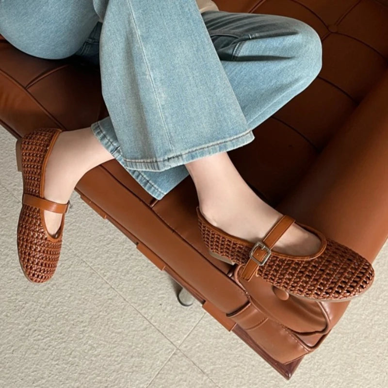 Sophia Mesh Ballerina Flats