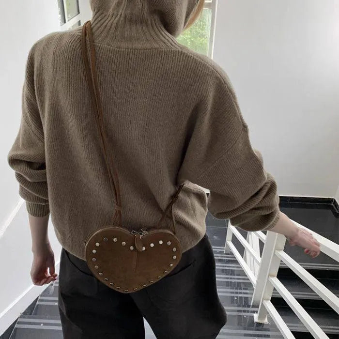 Esther Vintage Faux Suede Crossbody Taske