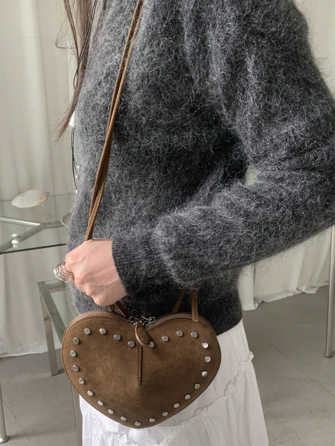 Esther Vintage Faux Suede Crossbody Taske