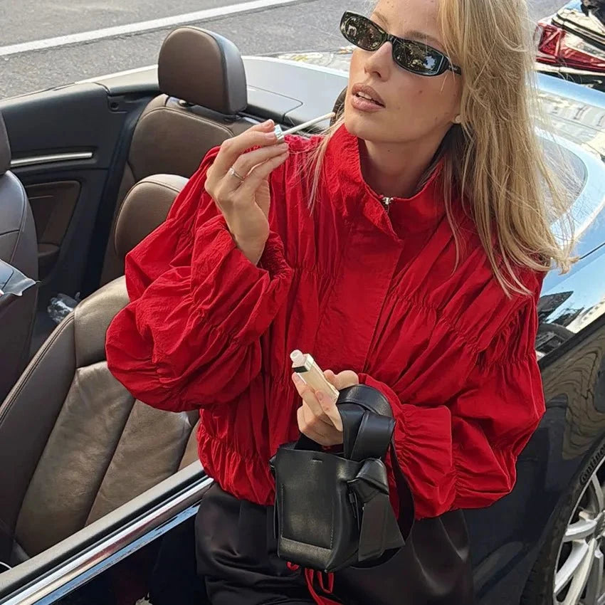 Ellie Ruched Zip Jakke