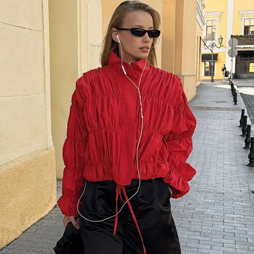 Ellie Ruched Zip Jakke