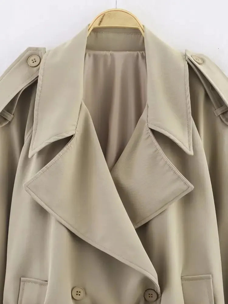 Fabienne Oversized trenchcoat med bælte