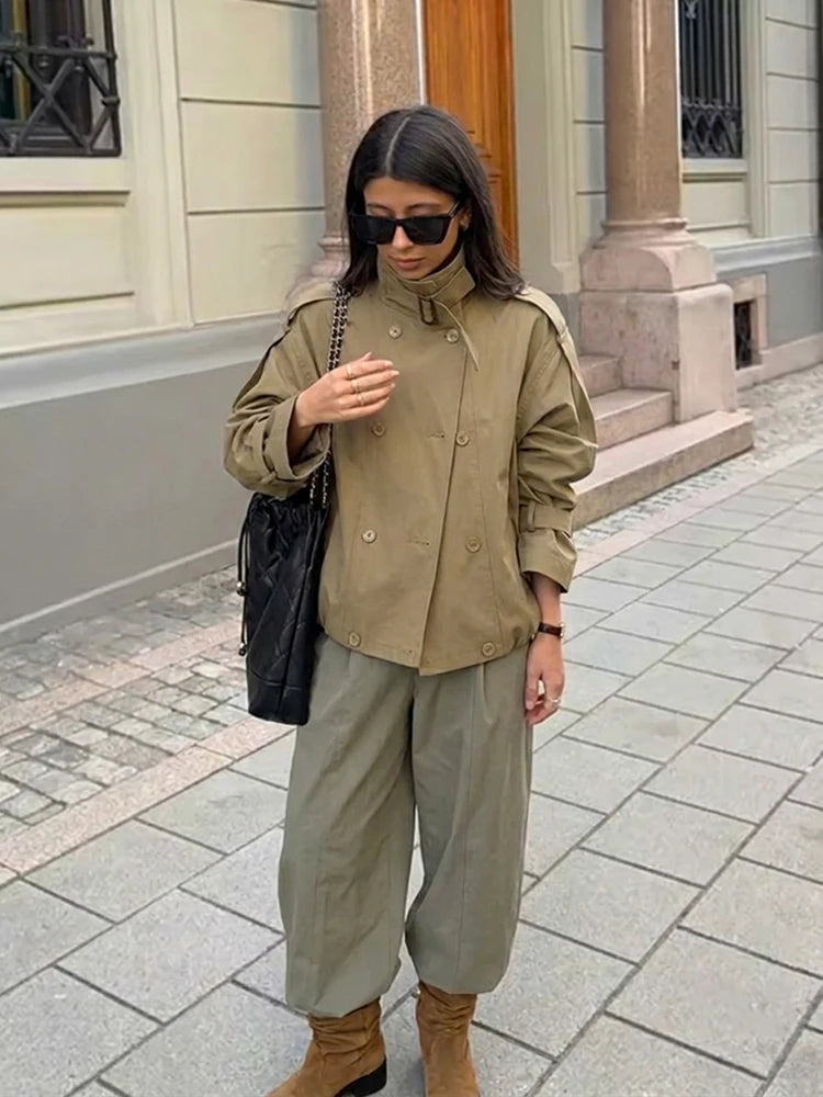 Rachel Utility Cropped Trenchcoat
