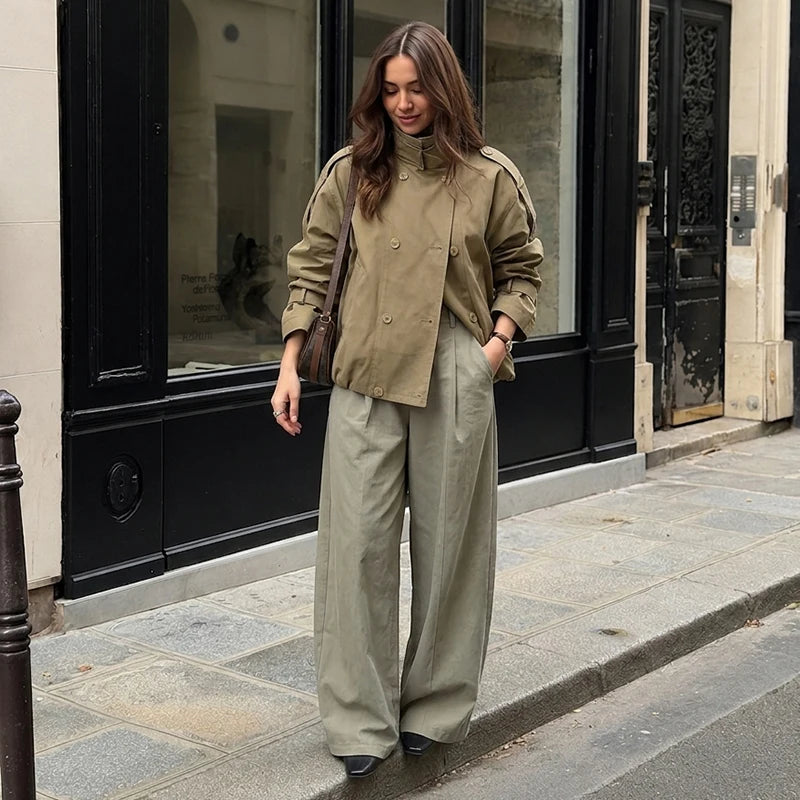 Rachel Utility Cropped Trenchcoat