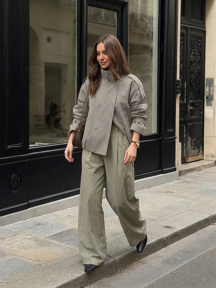 Rachel Utility Cropped Trenchcoat