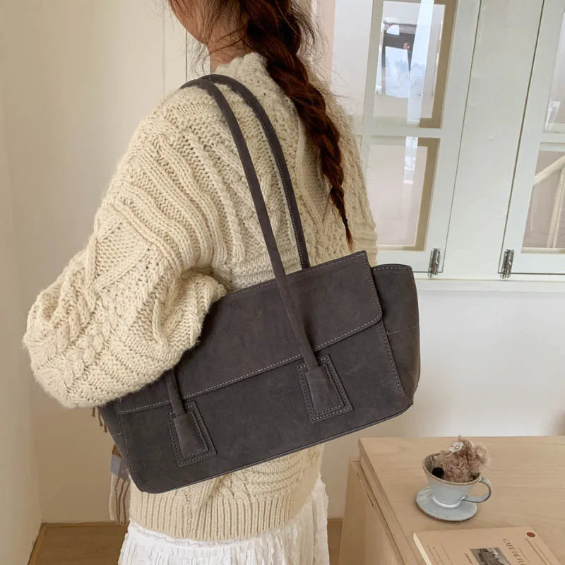 Melissa Vintage Faux Suede Shoulder Bag