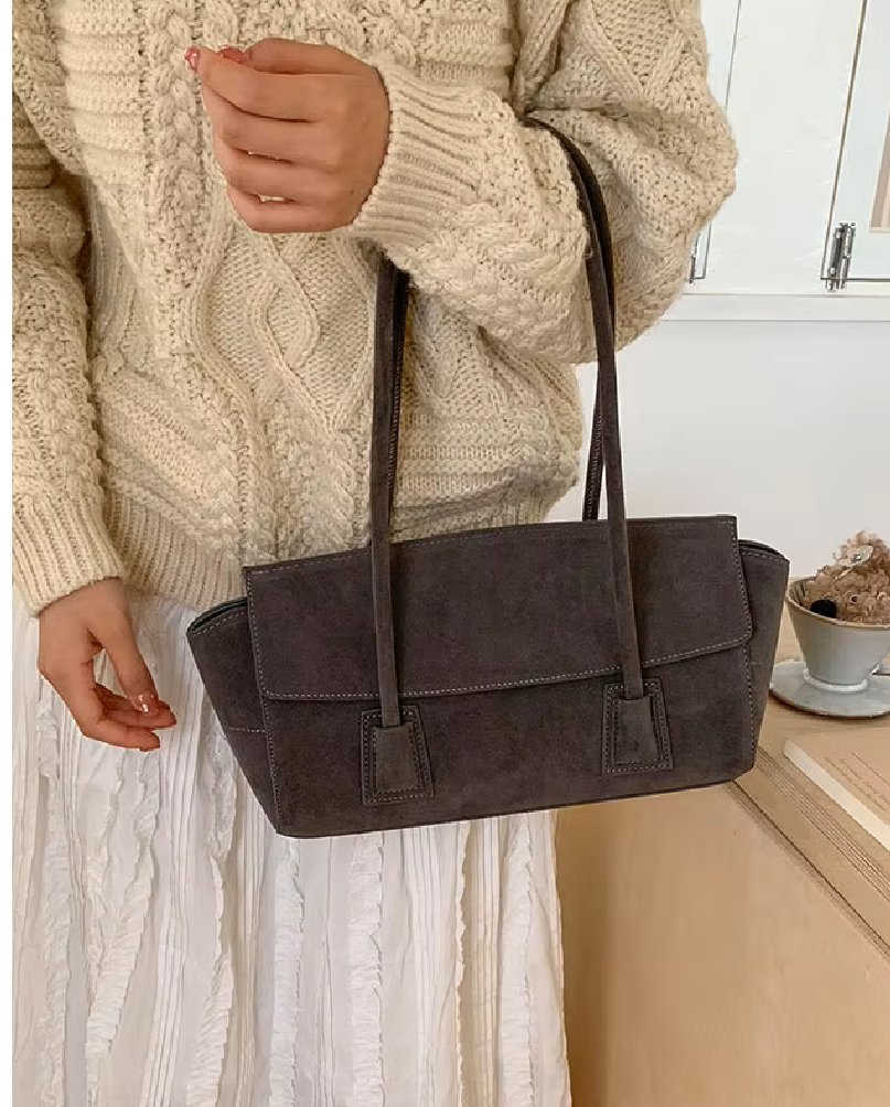 Melissa Vintage Faux Suede Shoulder Bag