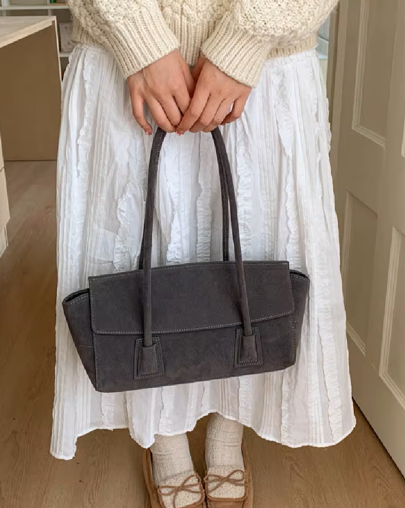 Melissa Vintage Faux Suede Shoulder Bag