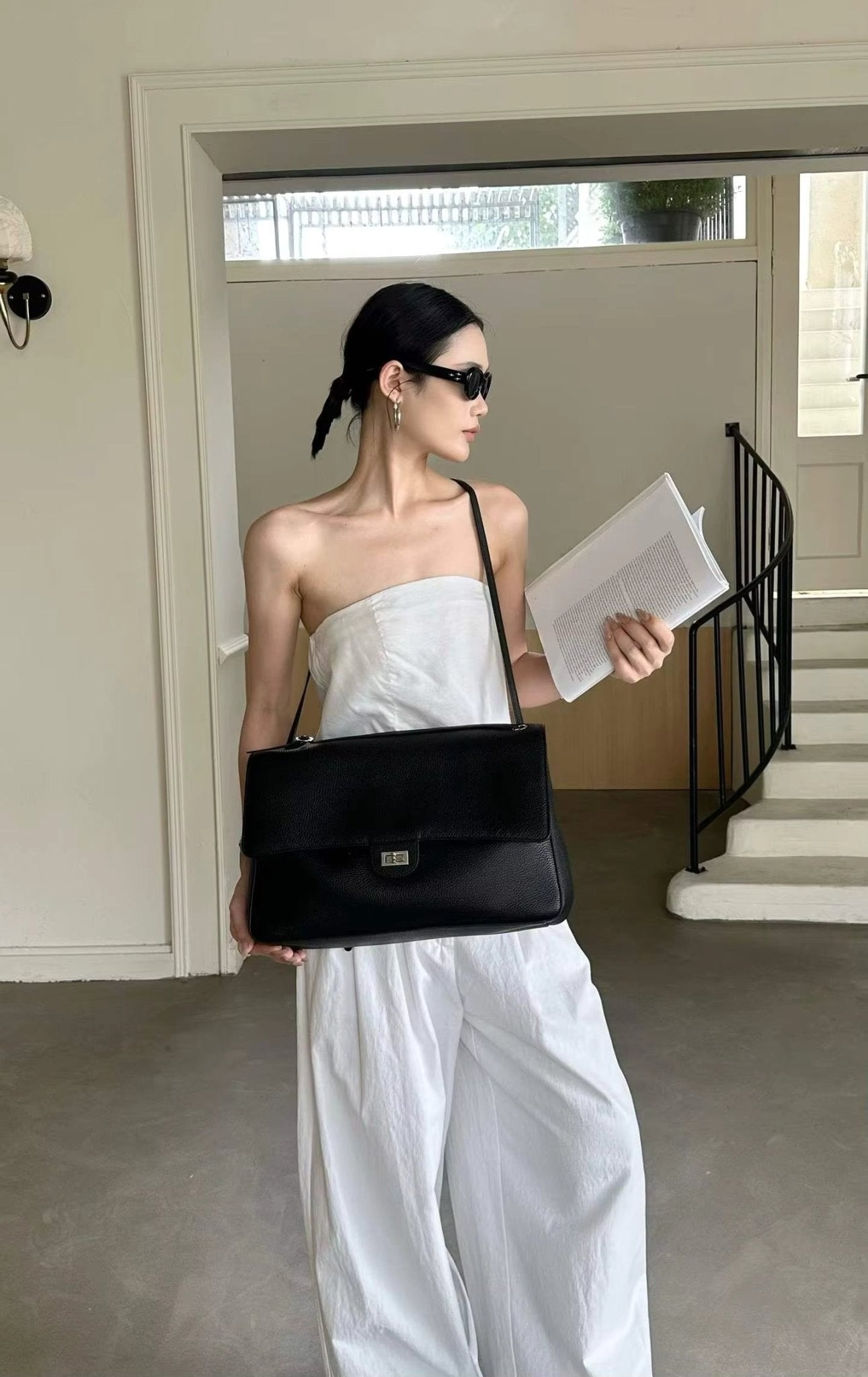 Eva Chevron Crossbody-taske