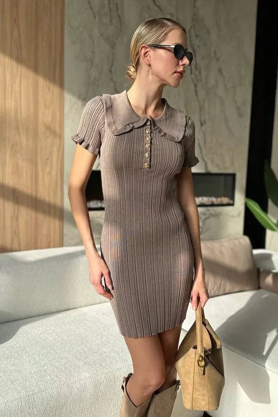 Beatrice kabelstrikket sweaterkjole
