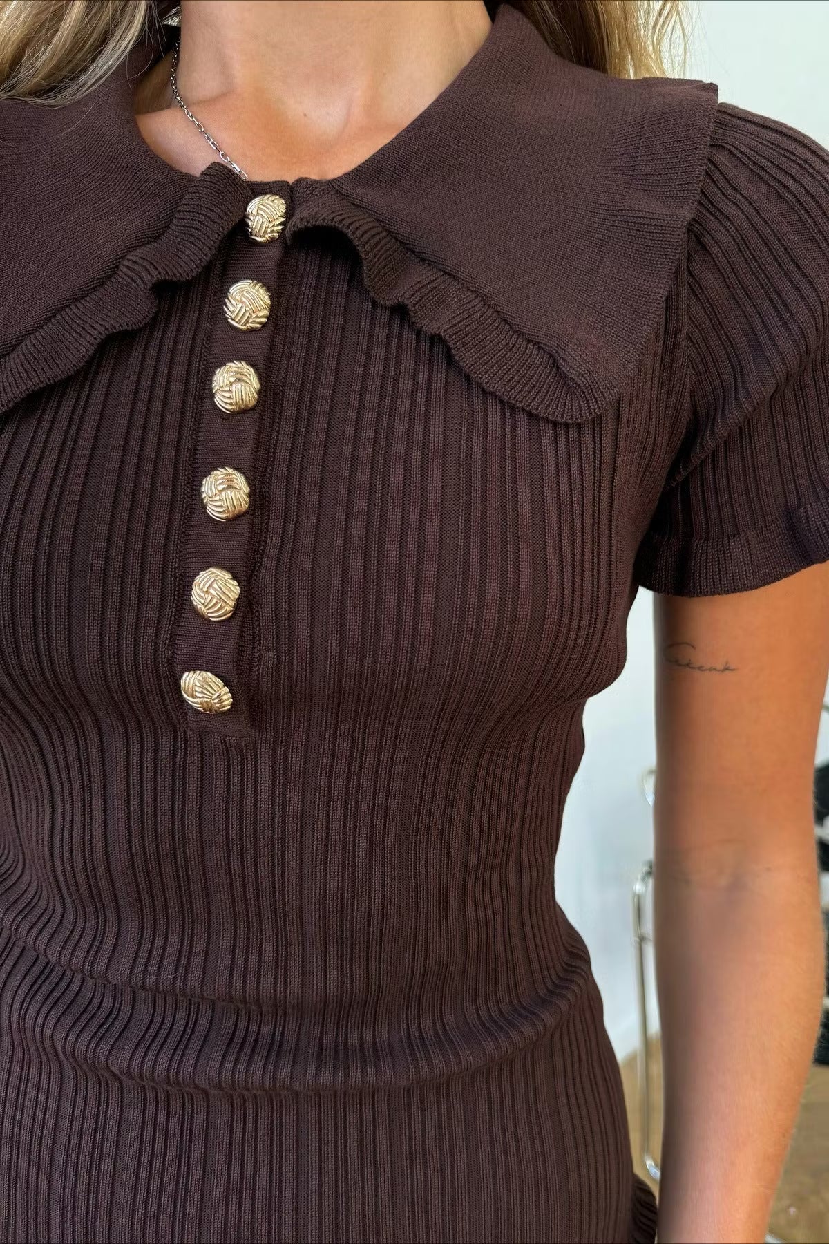 Beatrice kabelstrikket sweaterkjole