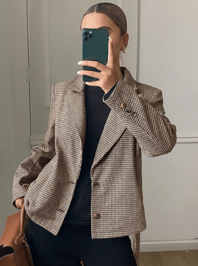 Ellen Houndstooth Ternet Blazer