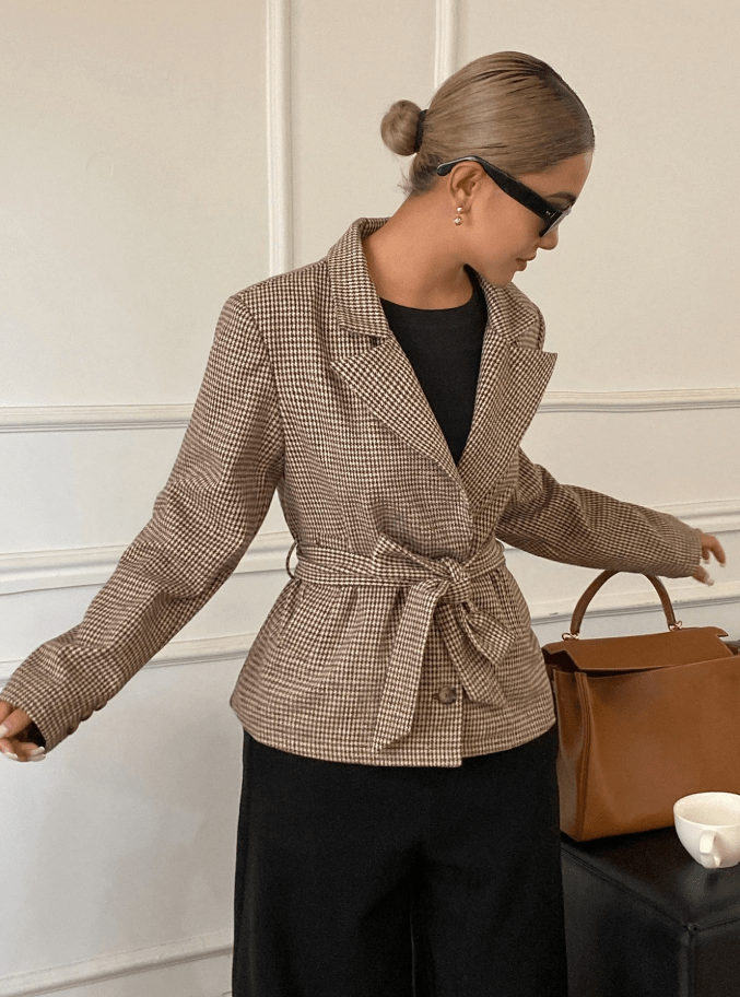 Ellen Houndstooth Ternet Blazer