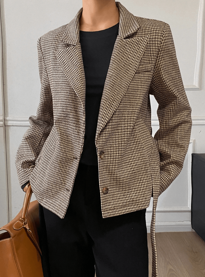 Ellen Houndstooth Ternet Blazer