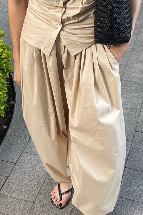 Fenella baggybukser med elastisk talje