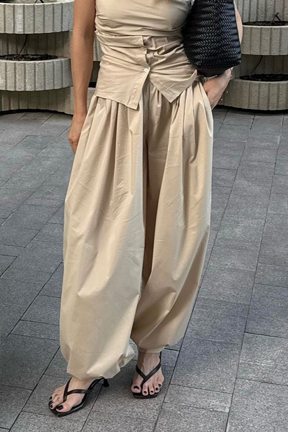 Fenella baggybukser med elastisk talje