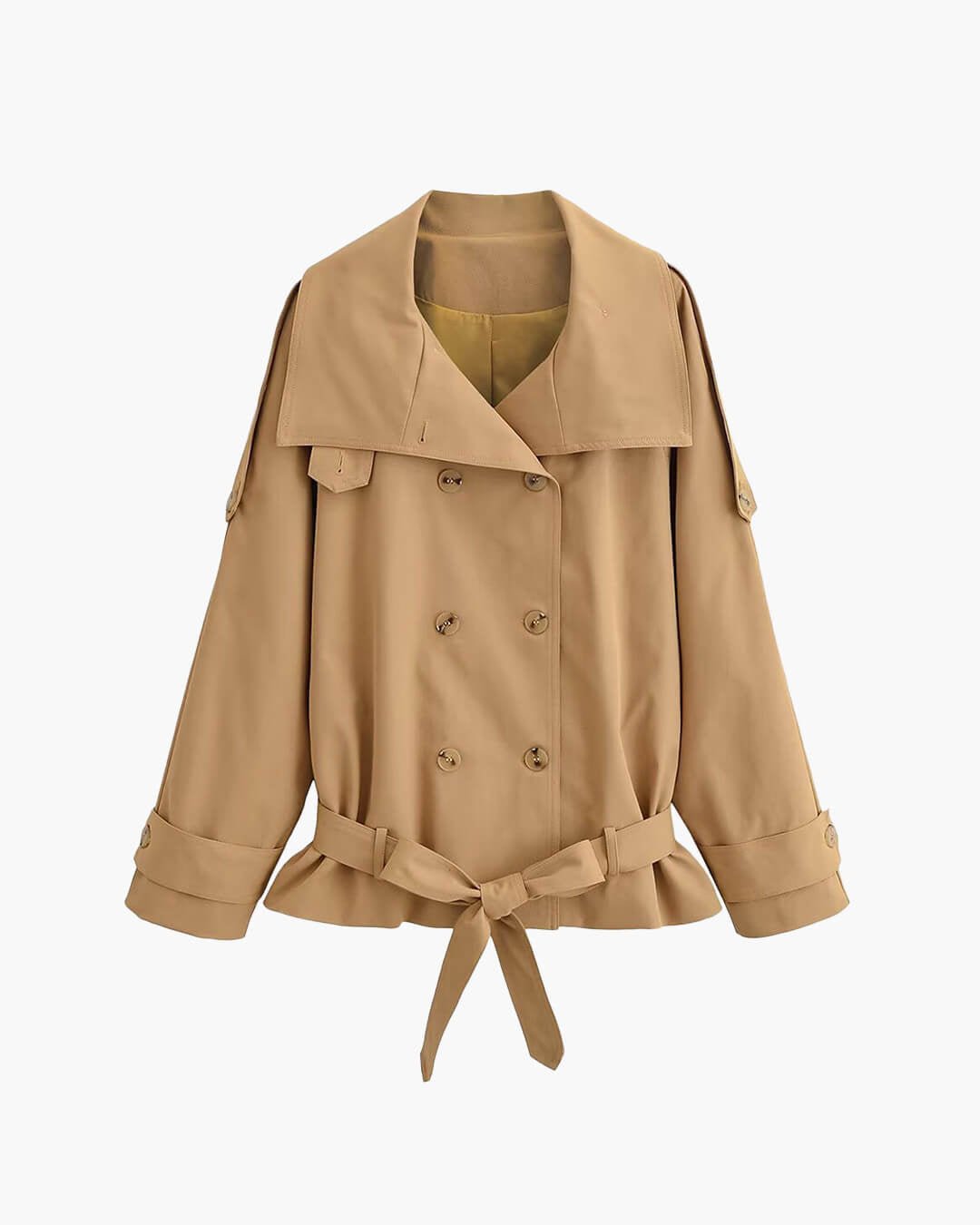 Maria Utility Trenchcoat med høj hals