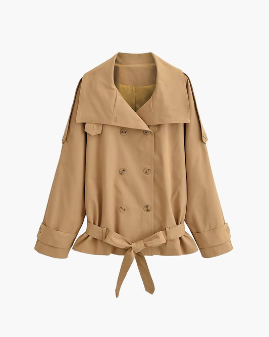 Maria Utility Trenchcoat med høj hals