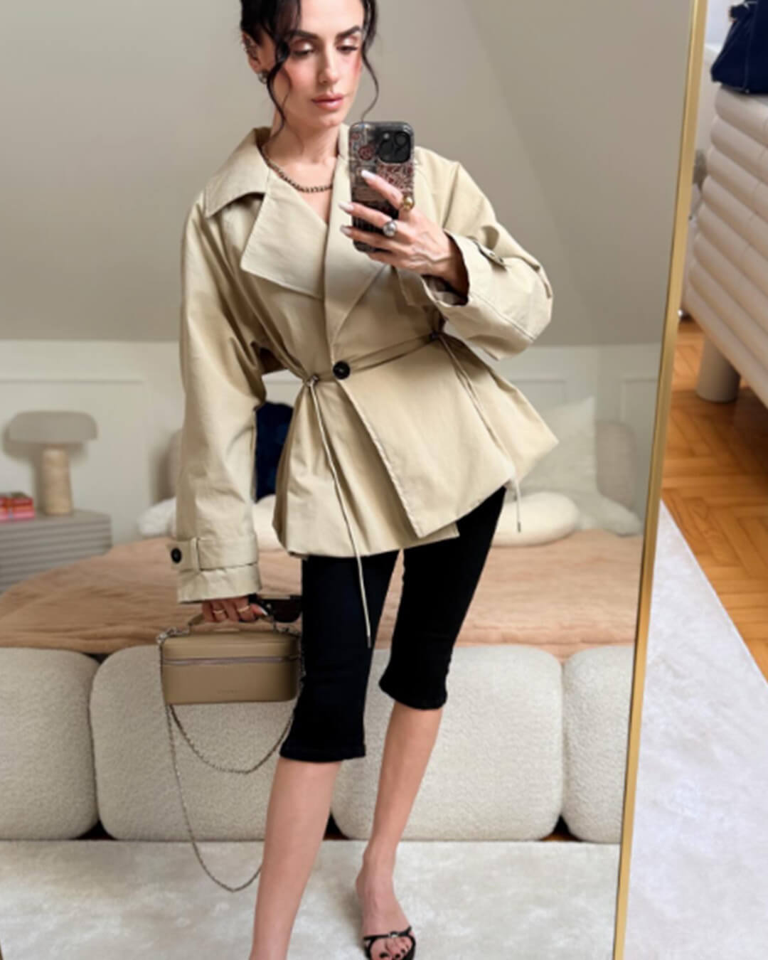 Ellen Lapel Collar Trench Coat