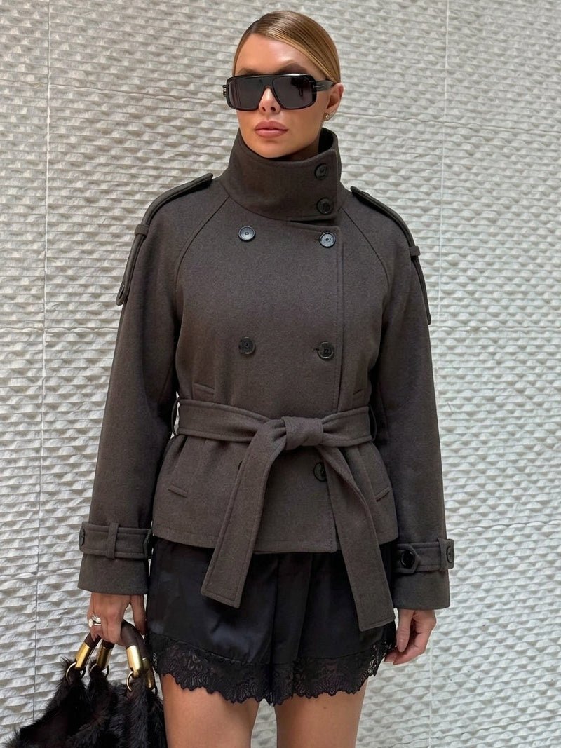 Anne Double Breasted Belted Coat