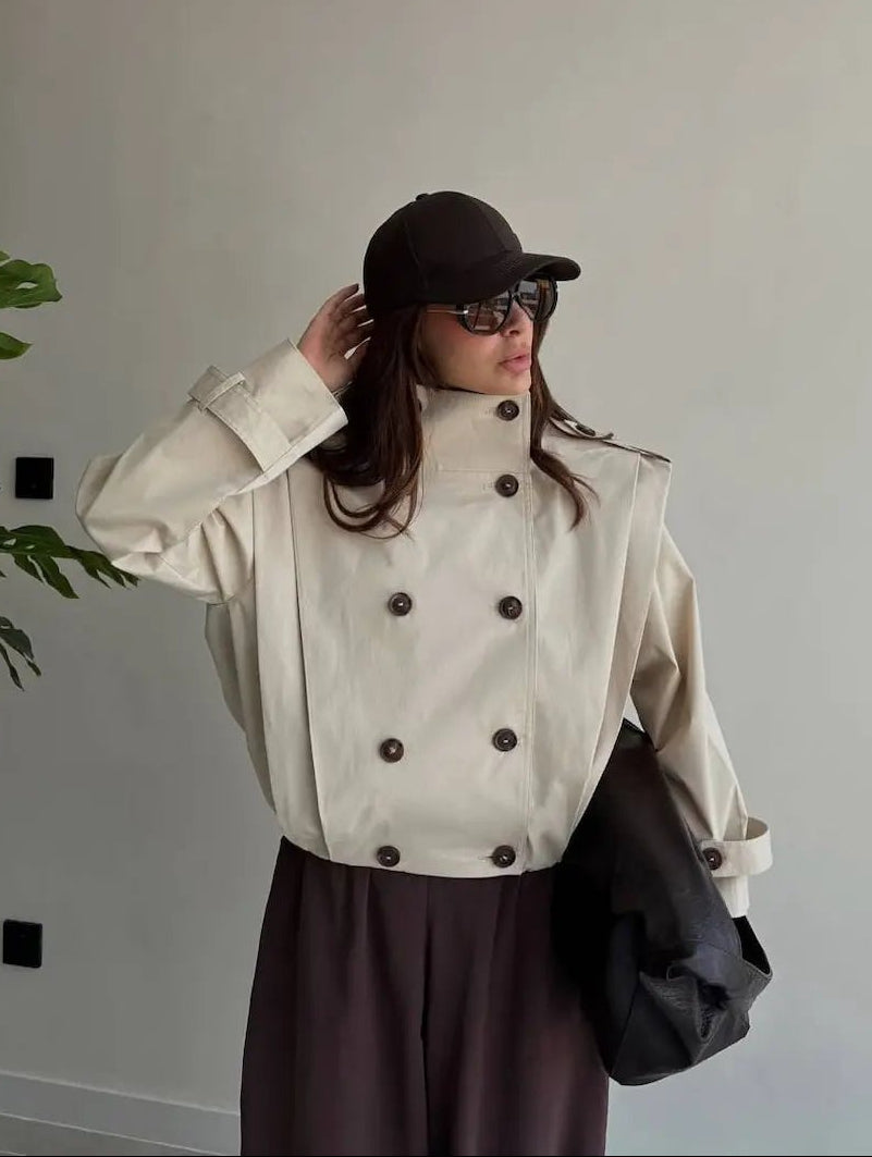 Gloria Plisseret Trenchcoat