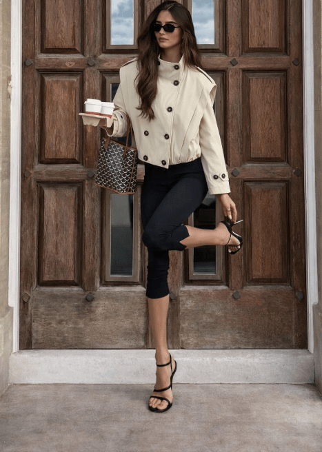 Gloria Plisseret Trenchcoat